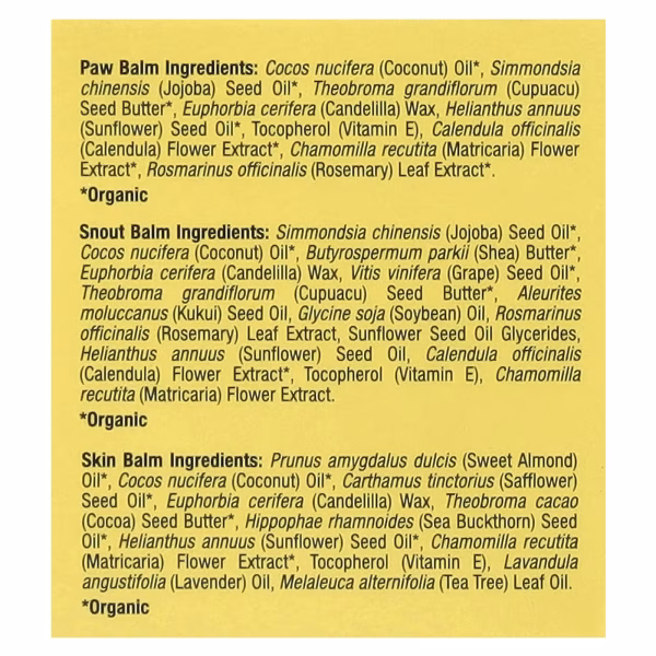 Charlie and Frank, Dog Balm Variety Set: Paw, Skin, Snout, 3 Tins, 0.3 oz (8.5 g) Each - Image 3