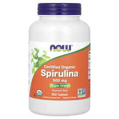 NOW Foods, Certified Organic Spirulina, 3,000 mg, 500 Tablets (500 mg Per Tablet)