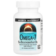 Source Naturals, Omega-7, Sea Buckthorn Fruit Oil, 60 Vegan Softgels - Image 3