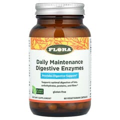 Flora, Daily Maintenance Digestive Enzymes, 60 Vegetarian Capsules - Image 3