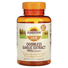 Sundown Naturals, Odorless Garlic Extract, 1,000 mg, 250 Softgels