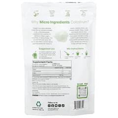 Micro Ingredients, Instant Bovine Colostrum, Unflavored, 8 oz (227 g) - Image 4
