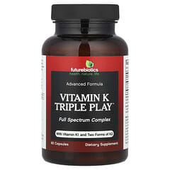 Futurebiotics, Vitamin K Triple Play™, 550 mcg, 60 Capsules - Image 3