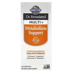 Garden of Life, Dr. Formulated Multi+, Metabolism Support, 30 Capsules