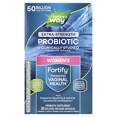 Nature's Way, Fortify Women's Probiotic + Prebiotics, Extra Strength, 50 Billion, 30 Delayed-Release Capsules