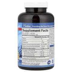 Carlson, Wild Norwegian, Cod Liver Oil Gems, Low Vitamin A, Natural Lemon, 150 Soft Gels - Image 4
