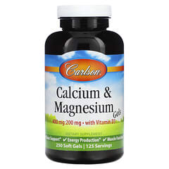 Carlson, Calcium & Magnesium Gels with Vitamin D3, 250 Soft Gels - Image 3