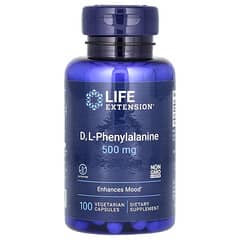 Life Extension, D, L-Phenylalanine, 500 mg, 100 Vegetarian Capsules