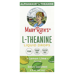 MaryRuth's, L-Theanine Liquid Drops, Lemon Lime, 200 mg, 2 fl oz (60 ml)