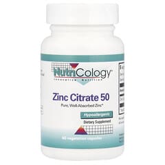 Nutricology, Zinc Citrate 50, 50 mg , 60 Vegetarian Capsules - Image 3