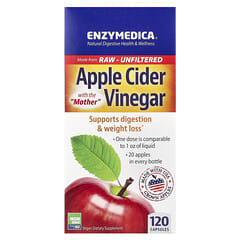 Enzymedica, Apple Cider Vinegar with the Mother, 710 mg, 120 Capsules (355 mg per Capsule)