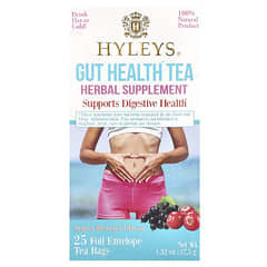 Hyleys Tea, Gut Health Tea, Super Berries , 25 Foil Envelope Tea Bags, 1.32 oz (37.5 g)