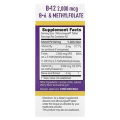 Superior Source, Activated B-12, Methylcobalamin, B-6 (P-5-P) & Methylfolate, 60 MicroLingual® Instant Dissolve Tablets - Image 2