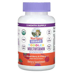 MaryRuth's, Organic Toddler Multivitamin Gummies, Mixed Berry & Cherry, 100 mcg DFE, 60 Gummies - Image 3